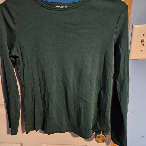 Talbots Deep Green Long Sleeve Shirt - Picture 1 of 3